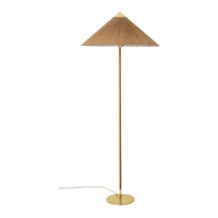 gubi - lampadaire 9602 - marron/h x ø 152x63cm/abat-jour bambou non traité